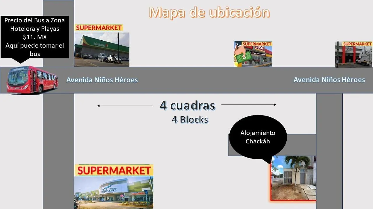 公寓 Apartamento Tipo Estudio, Chackah, Free Wifi 坎昆 墨西哥